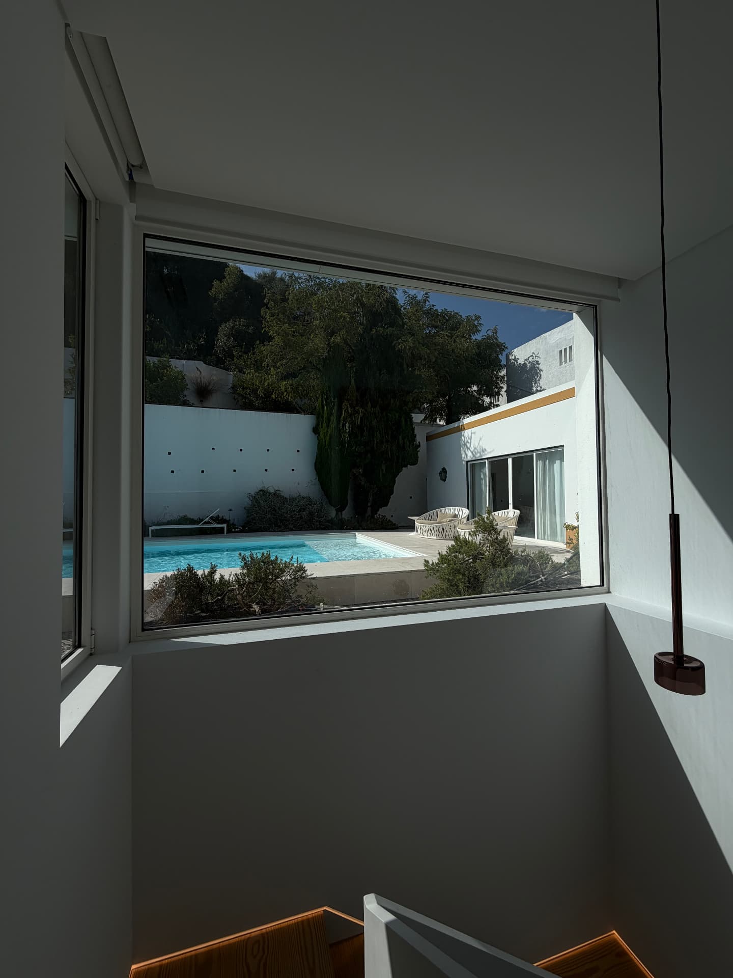 Escadas para a piscina